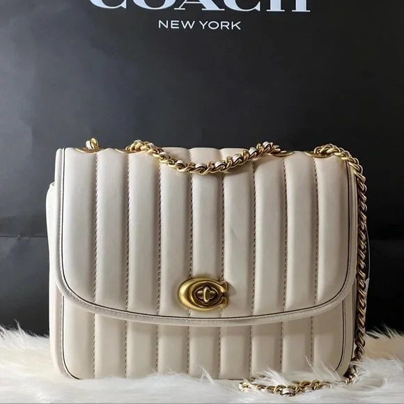 💰SOLD - 4684 - Coach Madison Shoulder Bag with Quilting - Picture 1 of 13